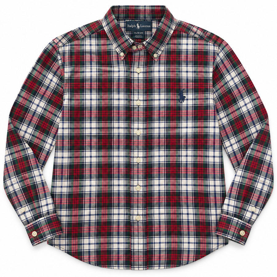 Ralph Lauren Tartan Plaid Button-Down Shirt – XL (18-20) (PRE-OWNED)