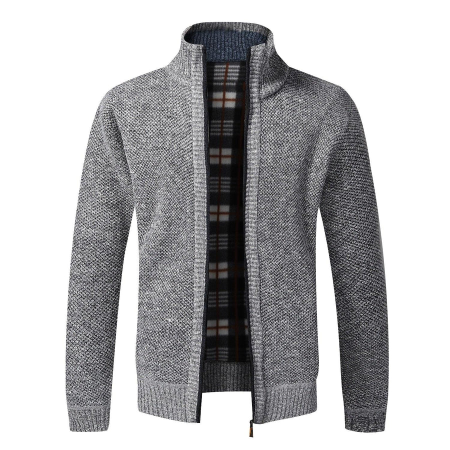 Men's Slim-Fit Knit Sweater Jacket