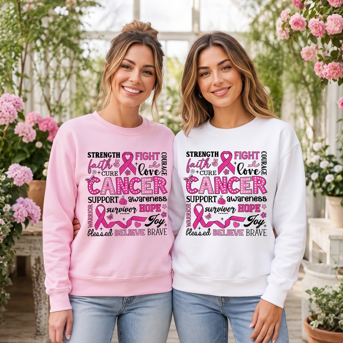 In October We Wear Pink Ribbon Sweatshirt