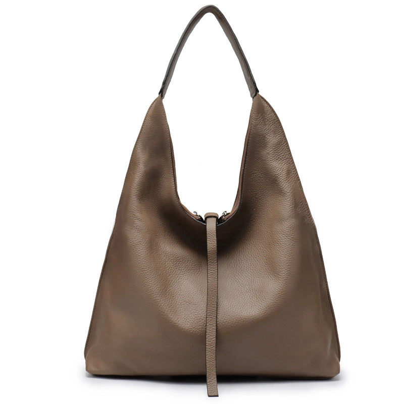 Genuine Leather Large Hobo Bag