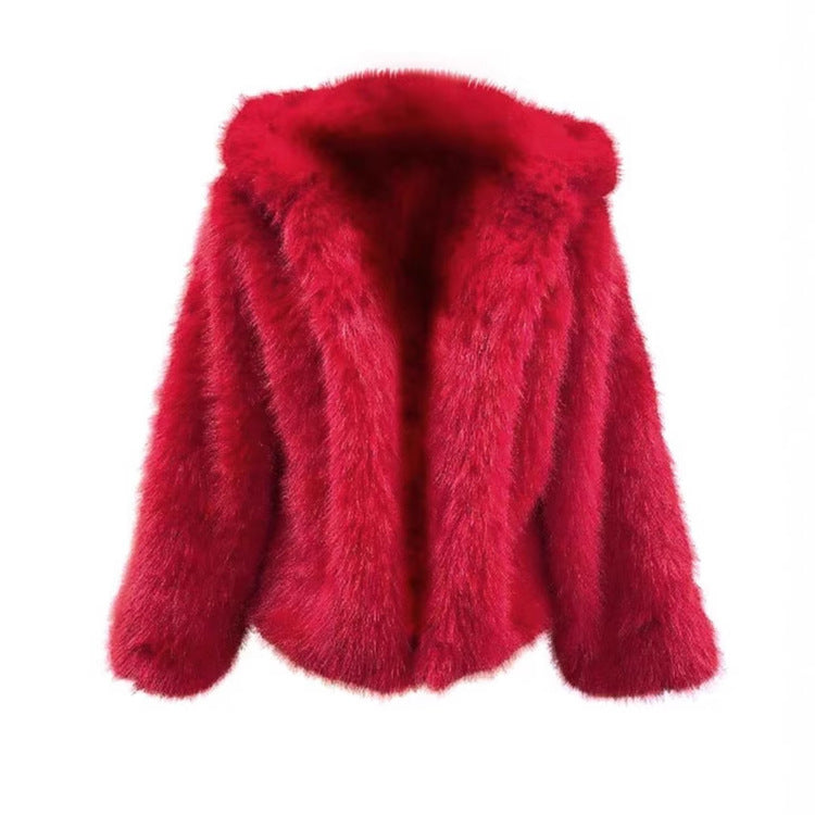 Veste en fausse fourrure épaisse pour l'automne et l'hiver, style mode de Haining