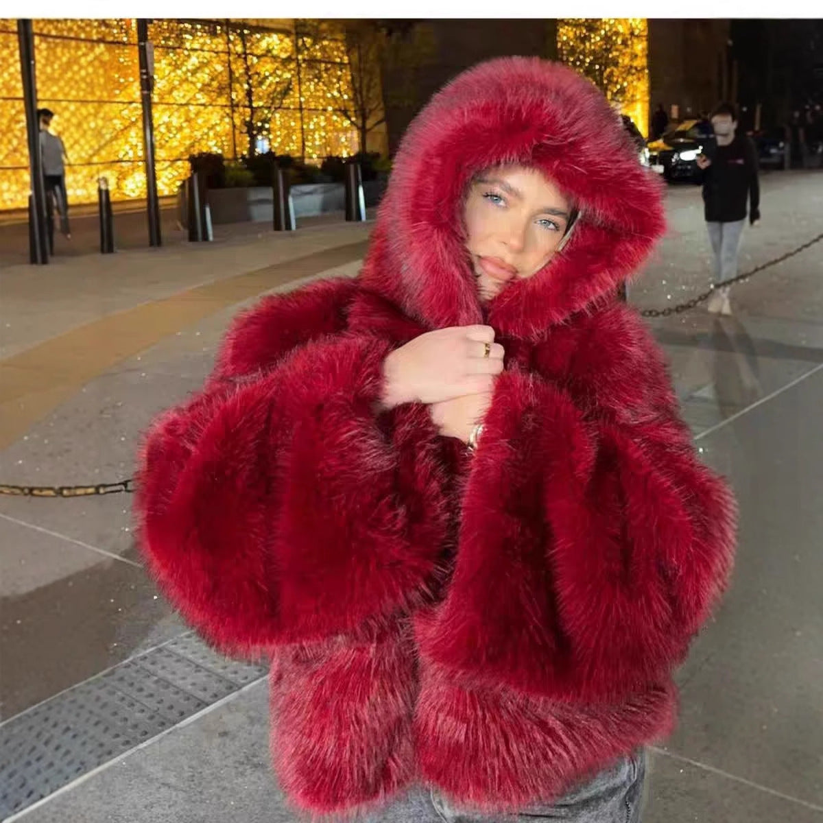Veste en fausse fourrure épaisse pour l'automne et l'hiver, style mode de Haining