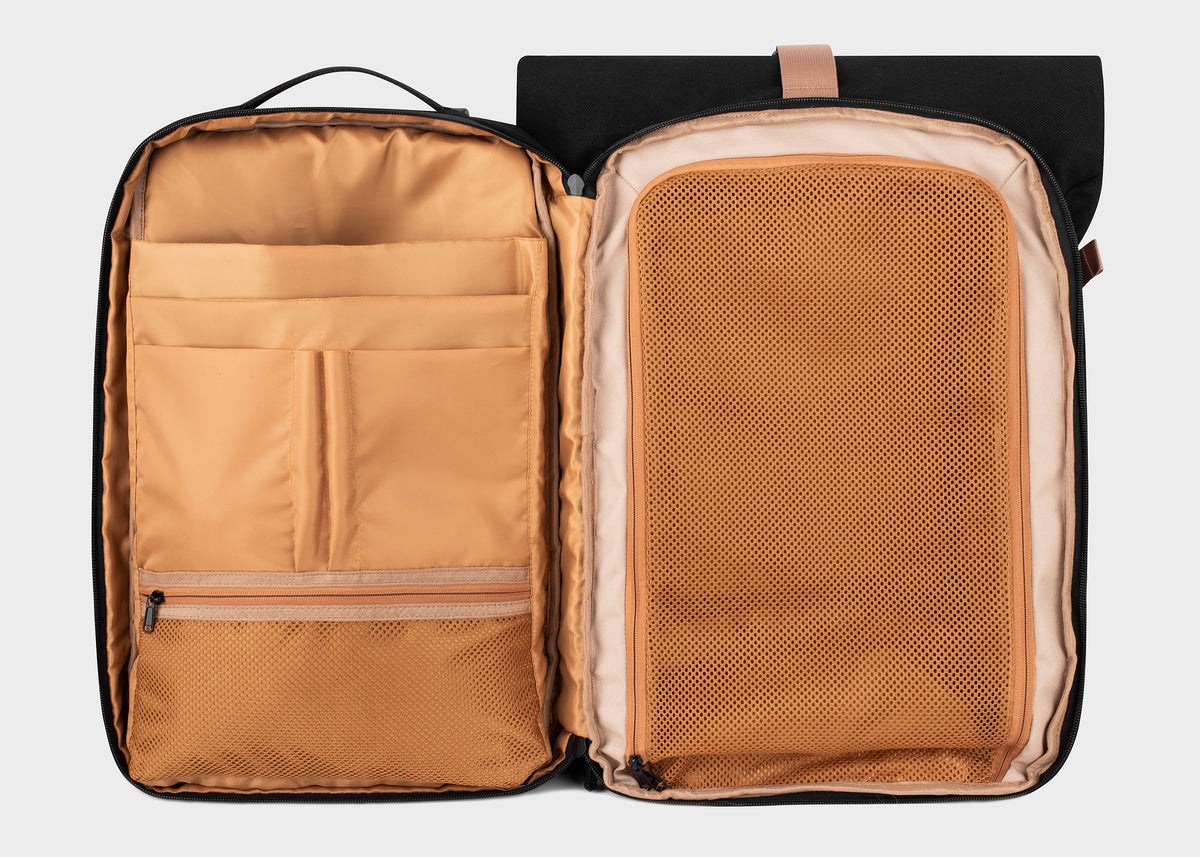 Nomad Hemp Rolltop Backpack in Black