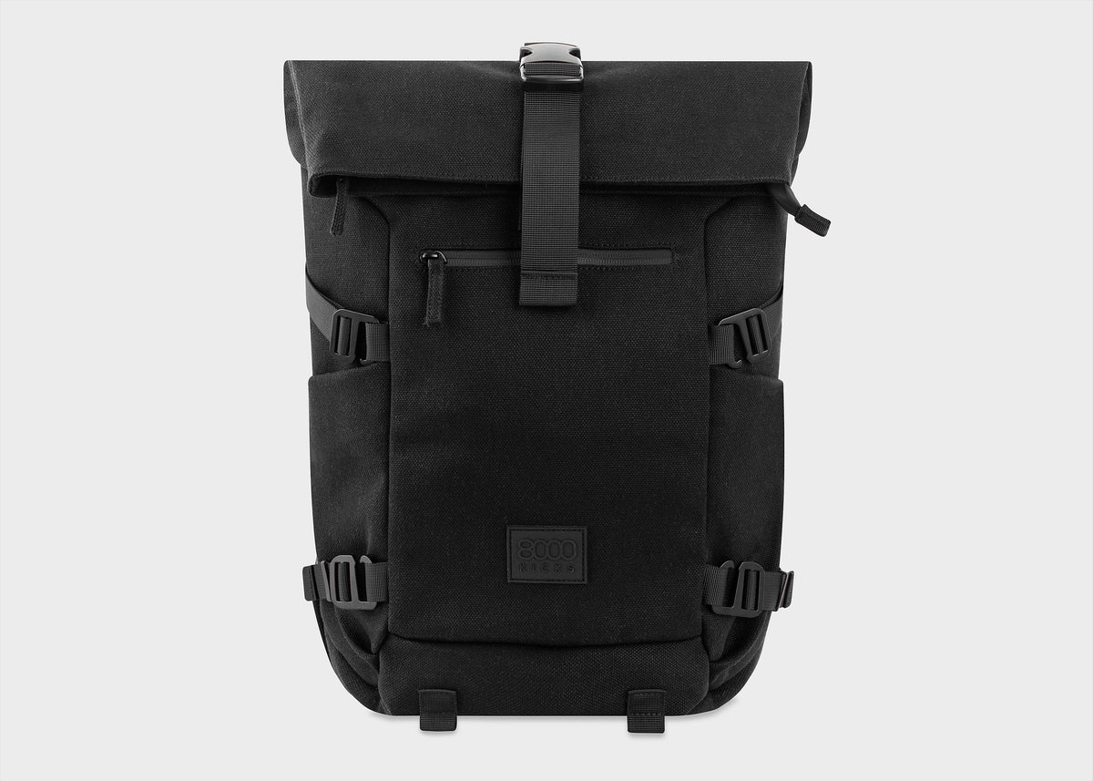 Nomad Hemp Rolltop Backpack in Full Black