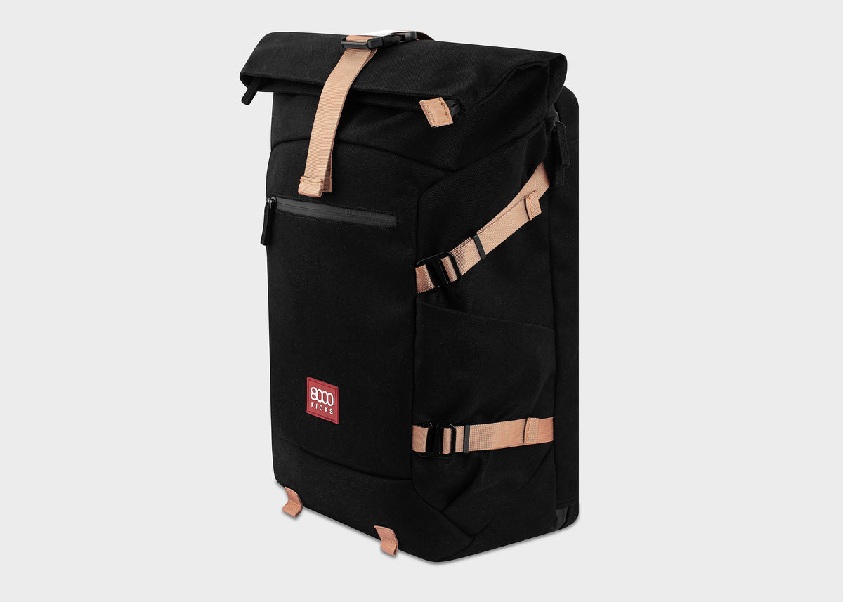 Nomad Hemp Rolltop Backpack in Black