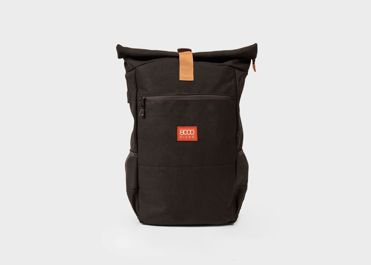 Everyday Hemp Rolltop Backpack in Black