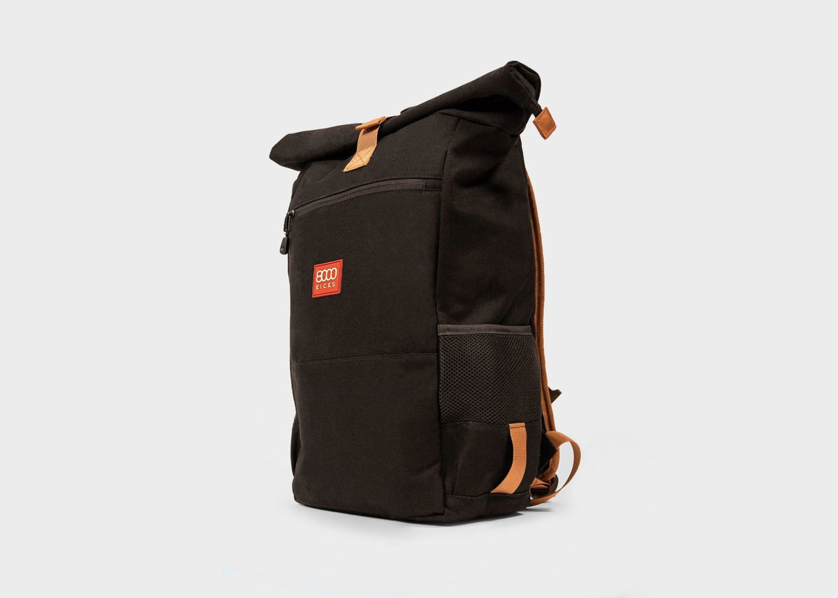 Everyday Hemp Rolltop Backpack in Black