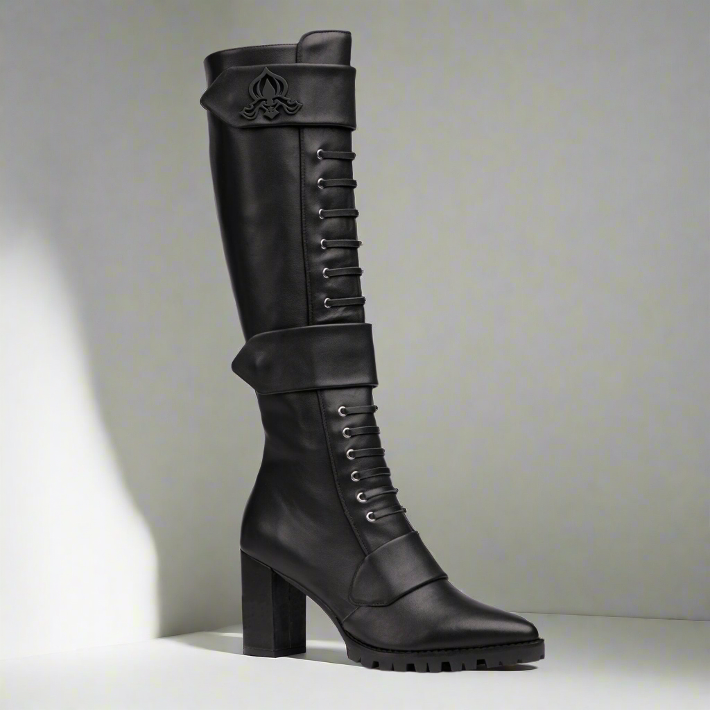Botas de piel negra Michaela V Aspen Marta