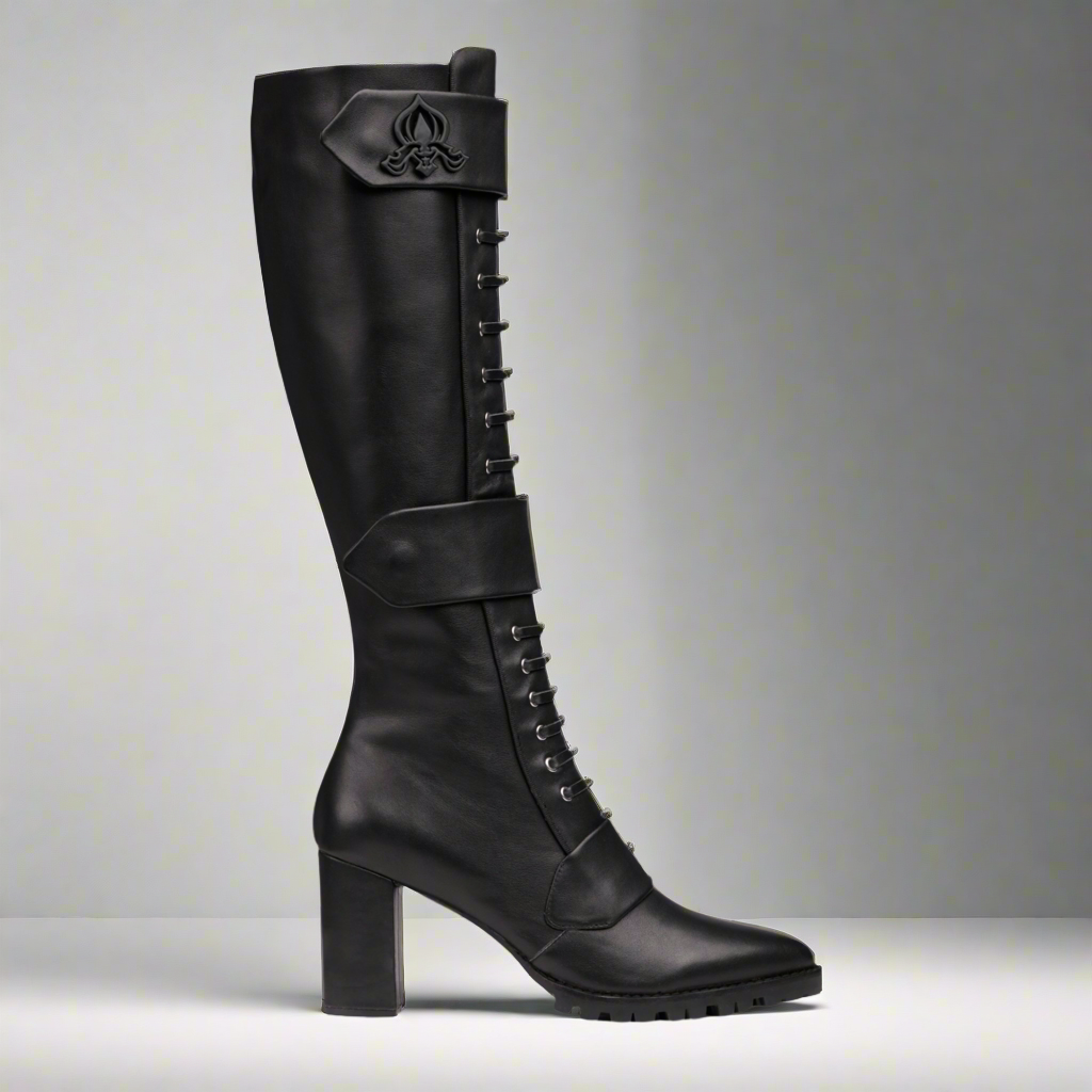 Botas de piel negra Michaela V Aspen Marta