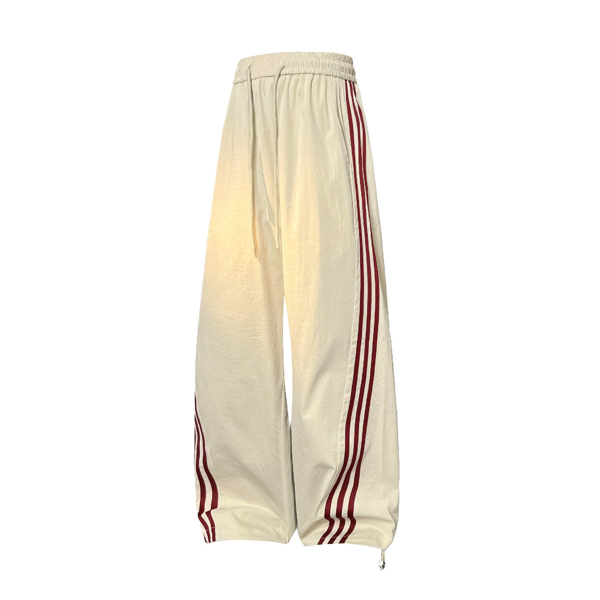 Unisex Striped Trim Wide-Leg Sweatpants