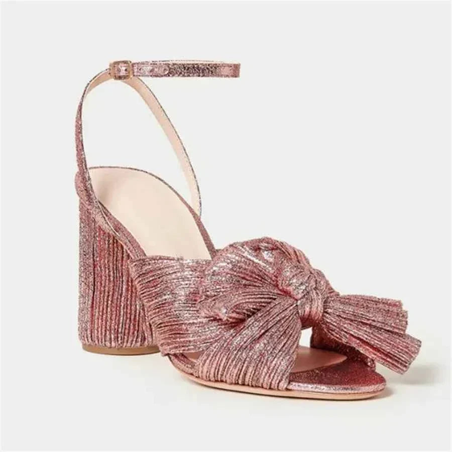 Bow Open-Toe High Heel Sandals