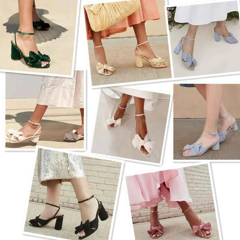 Bow Open-Toe High Heel Sandals