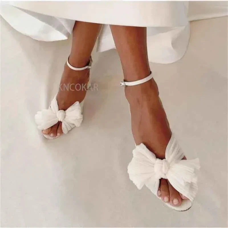 Bow Open-Toe High Heel Sandals
