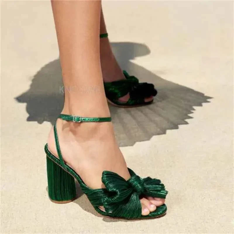 Bow Open-Toe High Heel Sandals