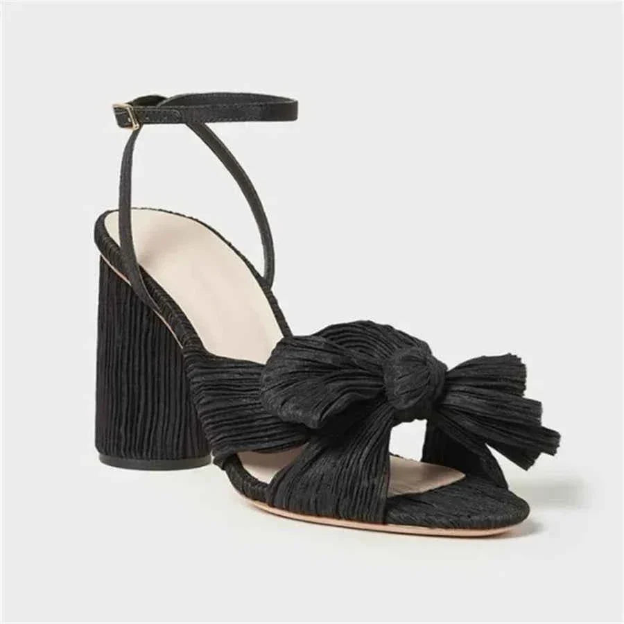 Bow Open-Toe High Heel Sandals