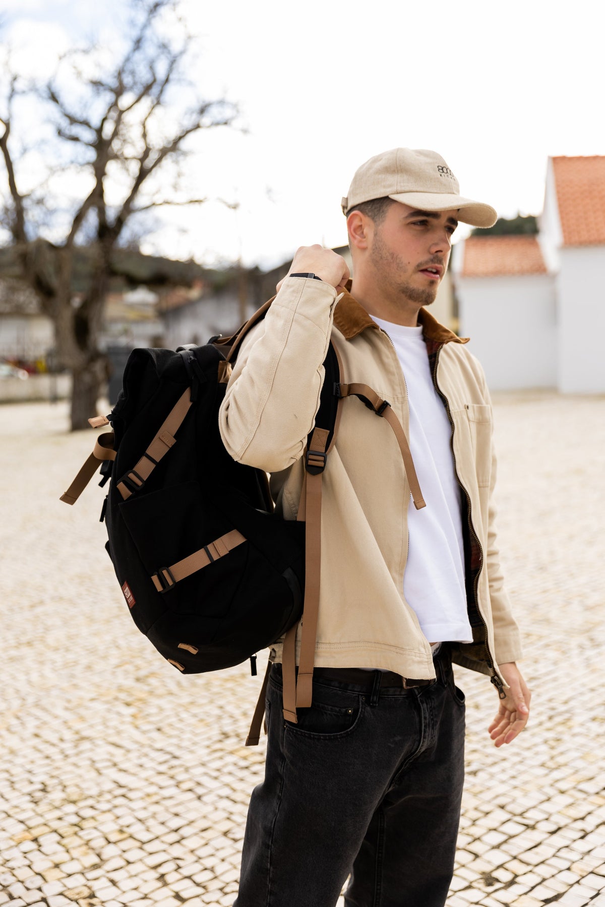 Nomad Hemp Rolltop Backpack in Black