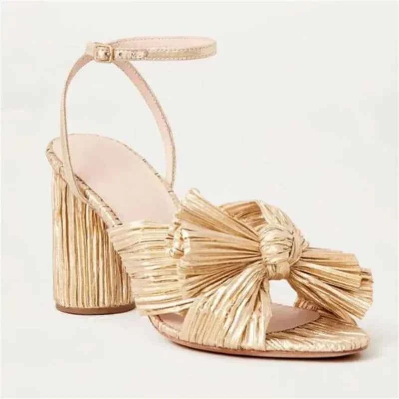 Bow Open-Toe High Heel Sandals