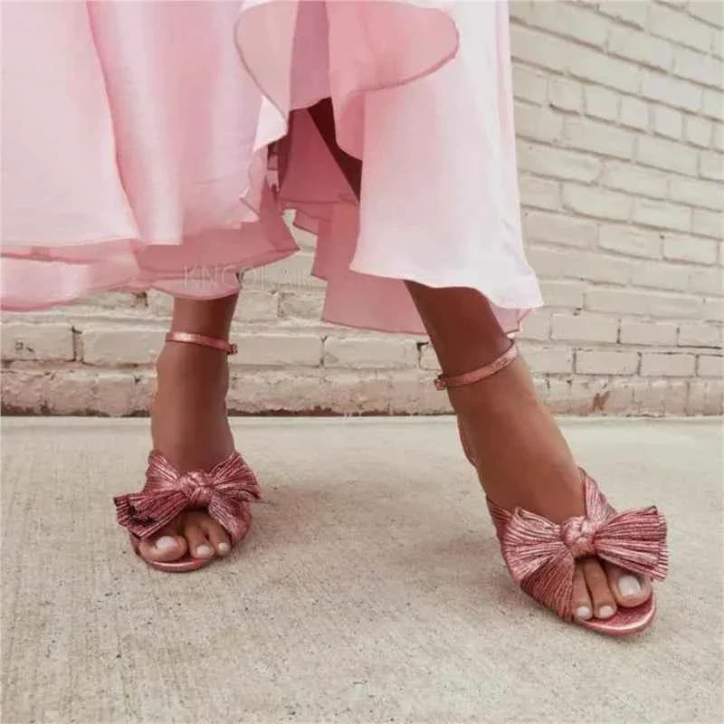 Bow Open-Toe High Heel Sandals