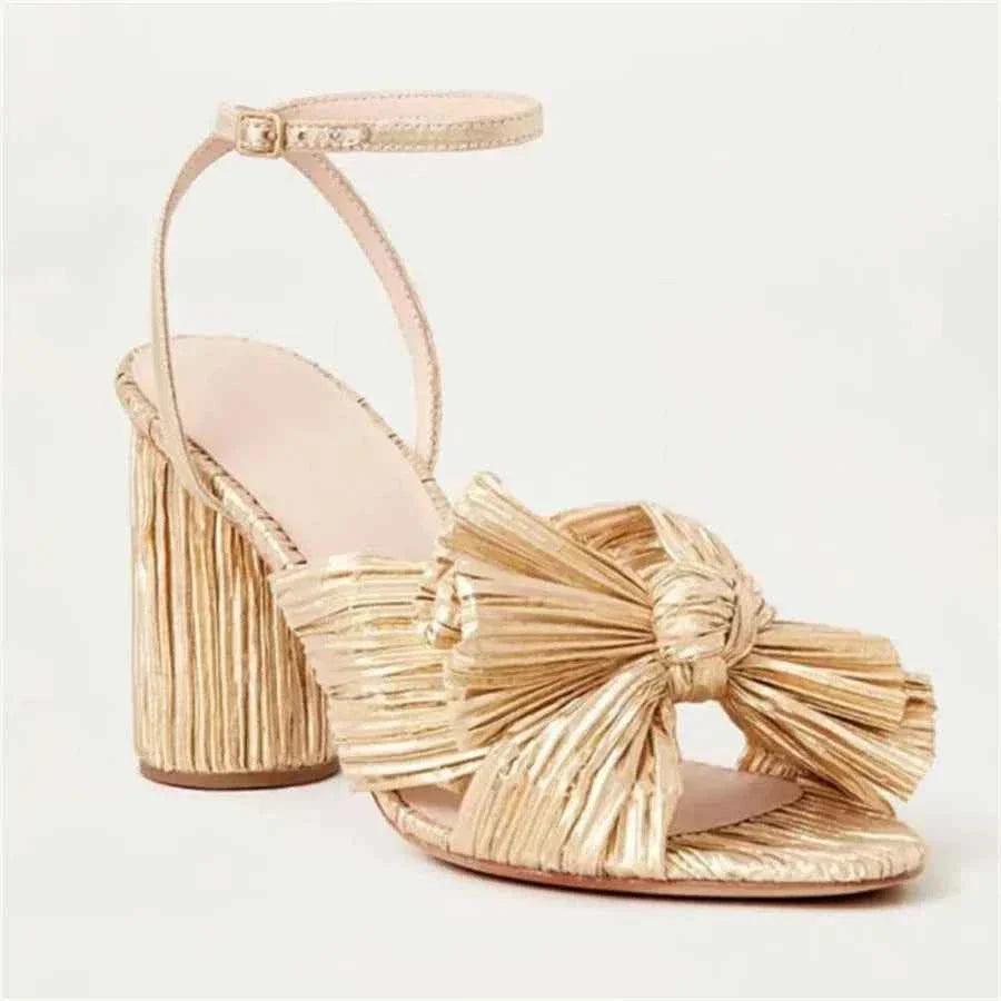 Bow Open-Toe High Heel Sandals