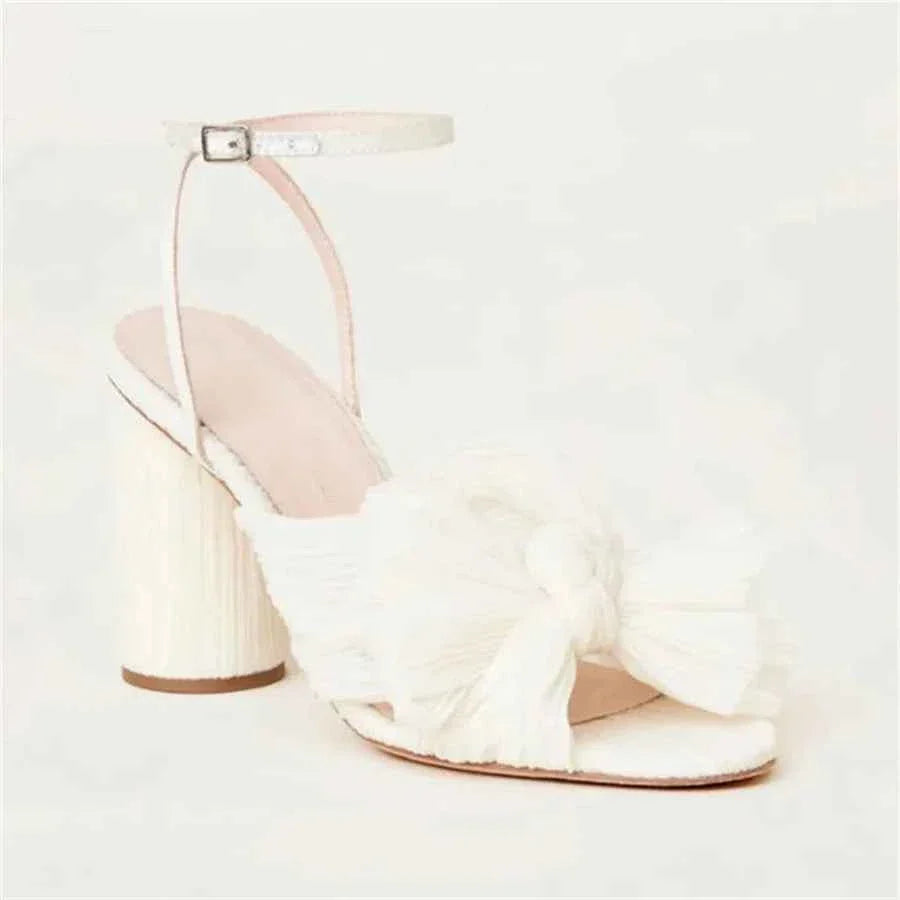 Bow Open-Toe High Heel Sandals