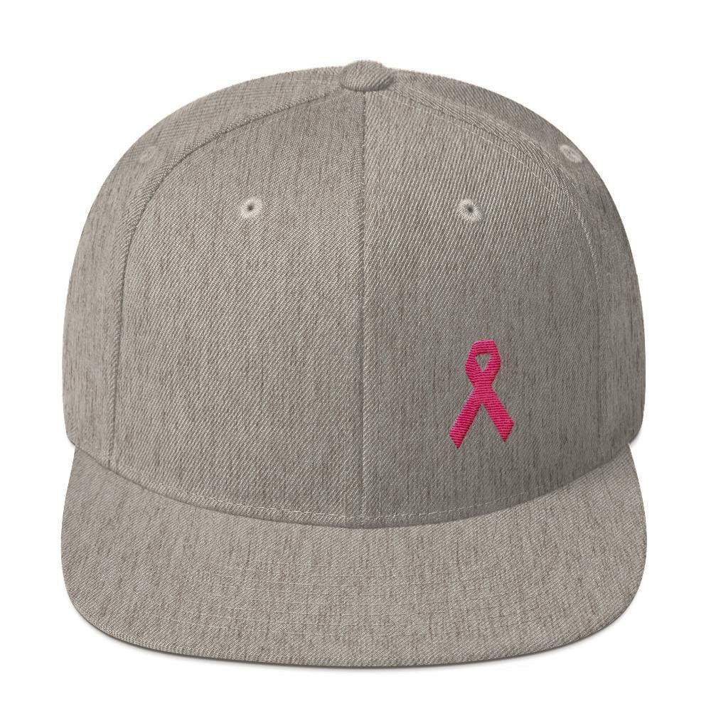 Pink Ribbon Flat Brim Snapback
