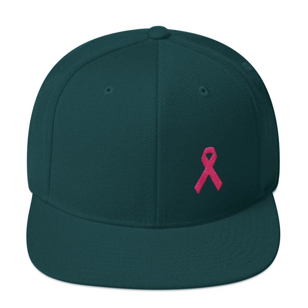 Pink Ribbon Flat Brim Snapback
