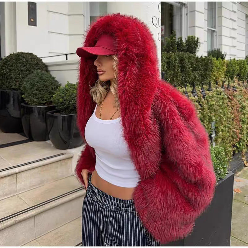Veste en fausse fourrure épaisse pour l'automne et l'hiver, style mode de Haining