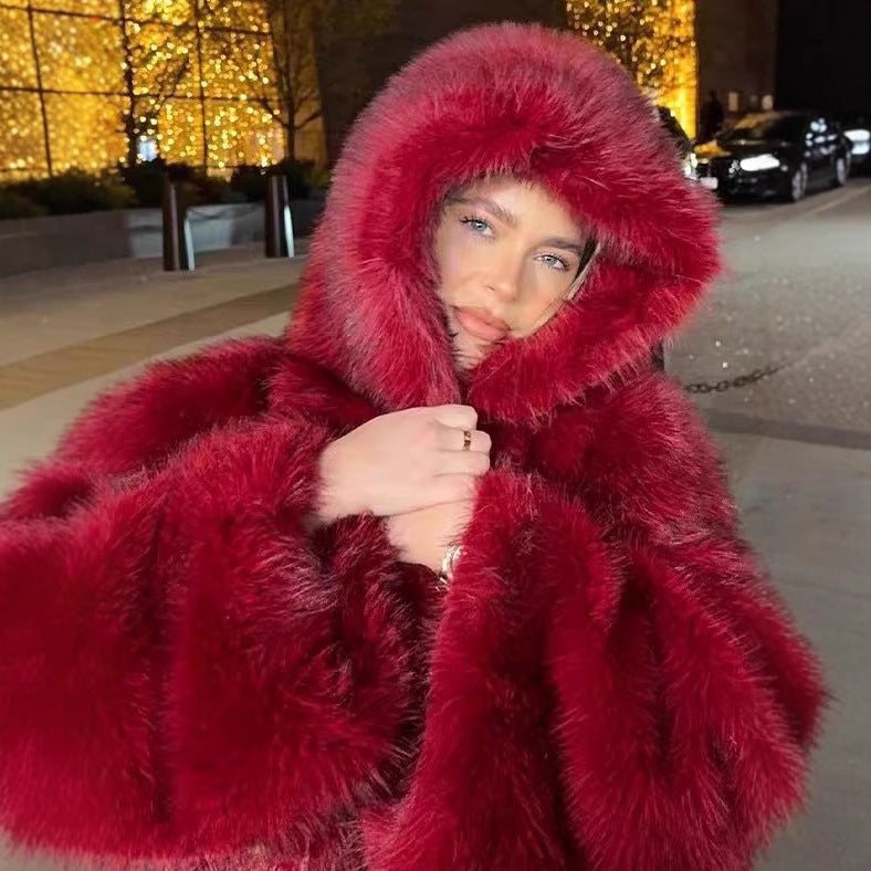 Veste en fausse fourrure épaisse pour l'automne et l'hiver, style mode de Haining