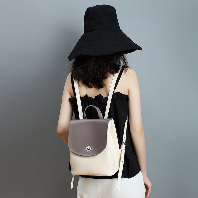 Genuine Leather Backpack Purse