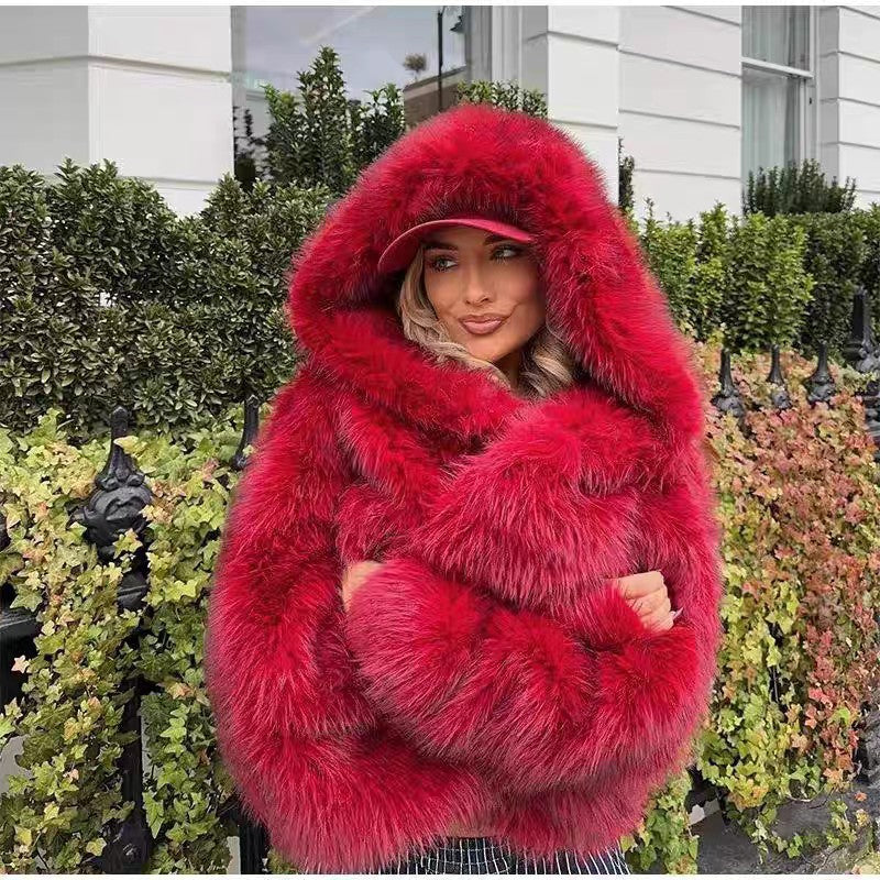 Veste en fausse fourrure épaisse pour l'automne et l'hiver, style mode de Haining
