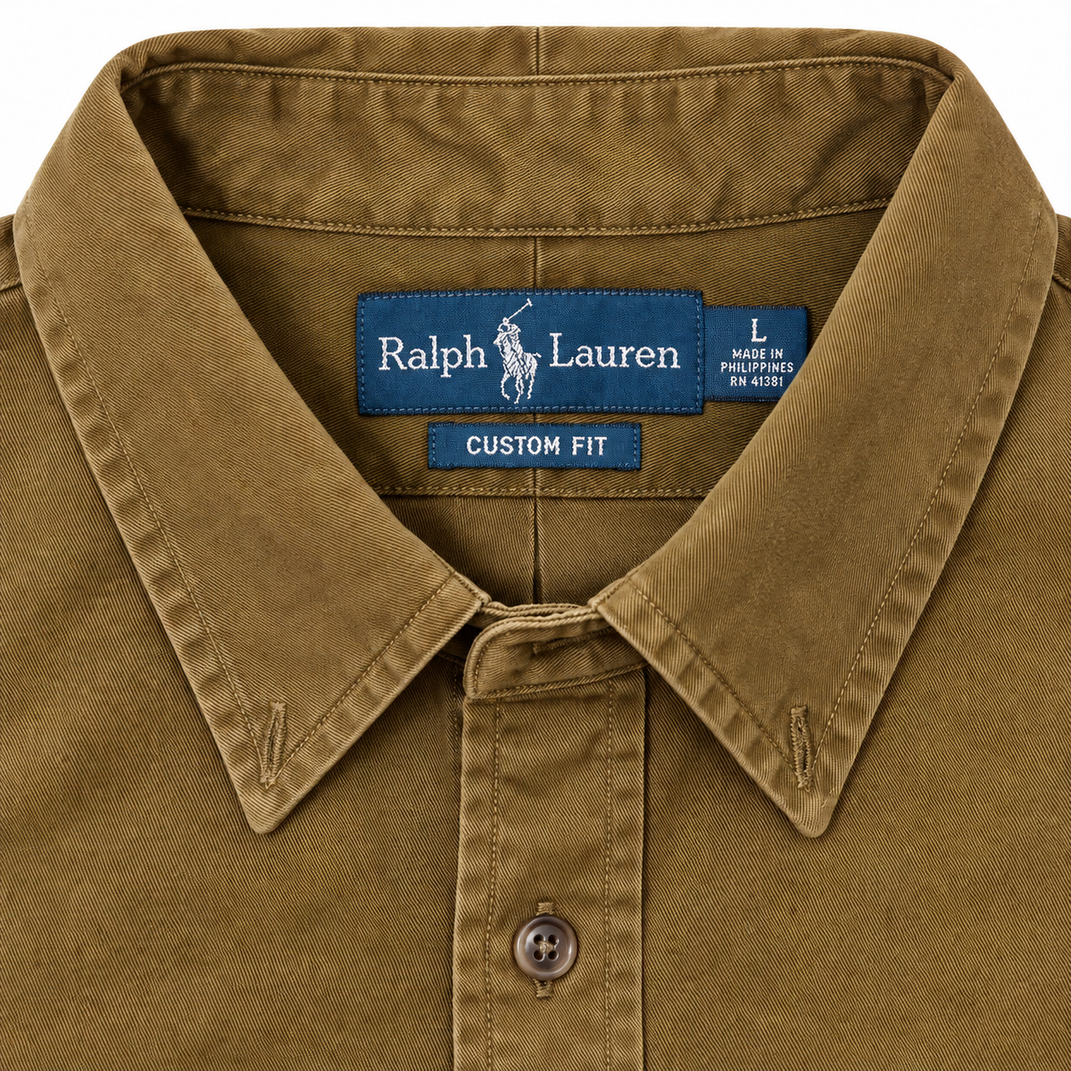 Ralph Lauren Custom Fit Shirt – Olive (PRE-OWNED)