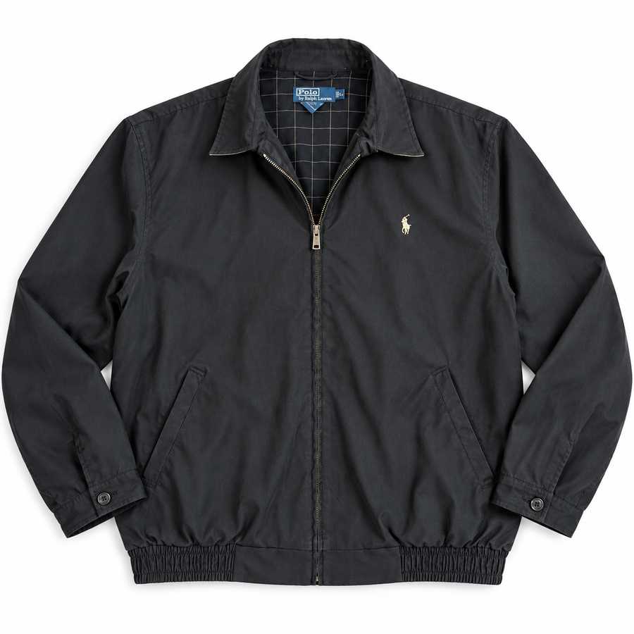 Polo by Ralph Lauren Harrington Jacket – Black w/ Plaid Lining (PRE-OWNED)