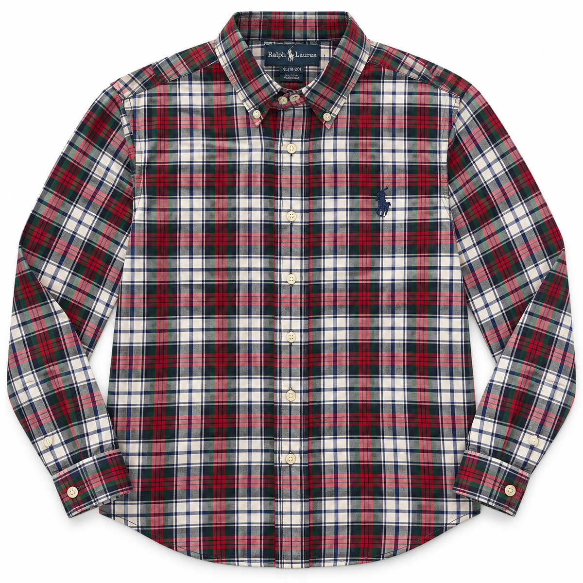 Ralph Lauren Tartan Plaid Button-Down Shirt – XL (18-20) (PRE-OWNED)