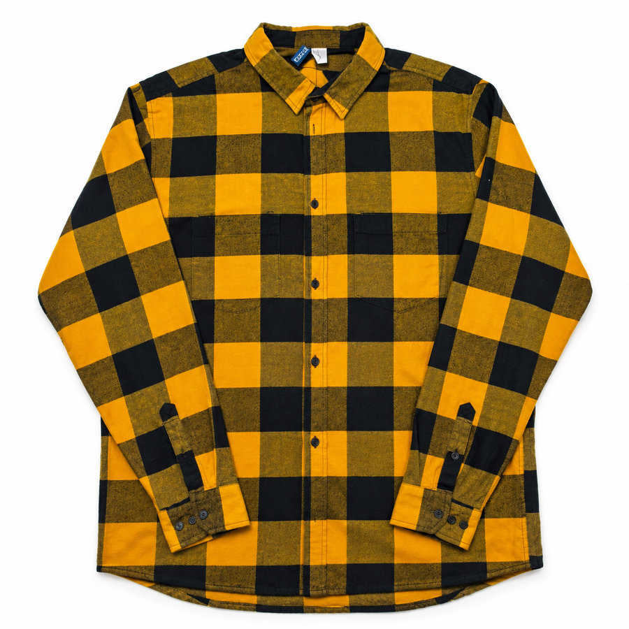 H&M Divided Buffalo Check Flannel – Yellow/Black (PRE-OWNED)