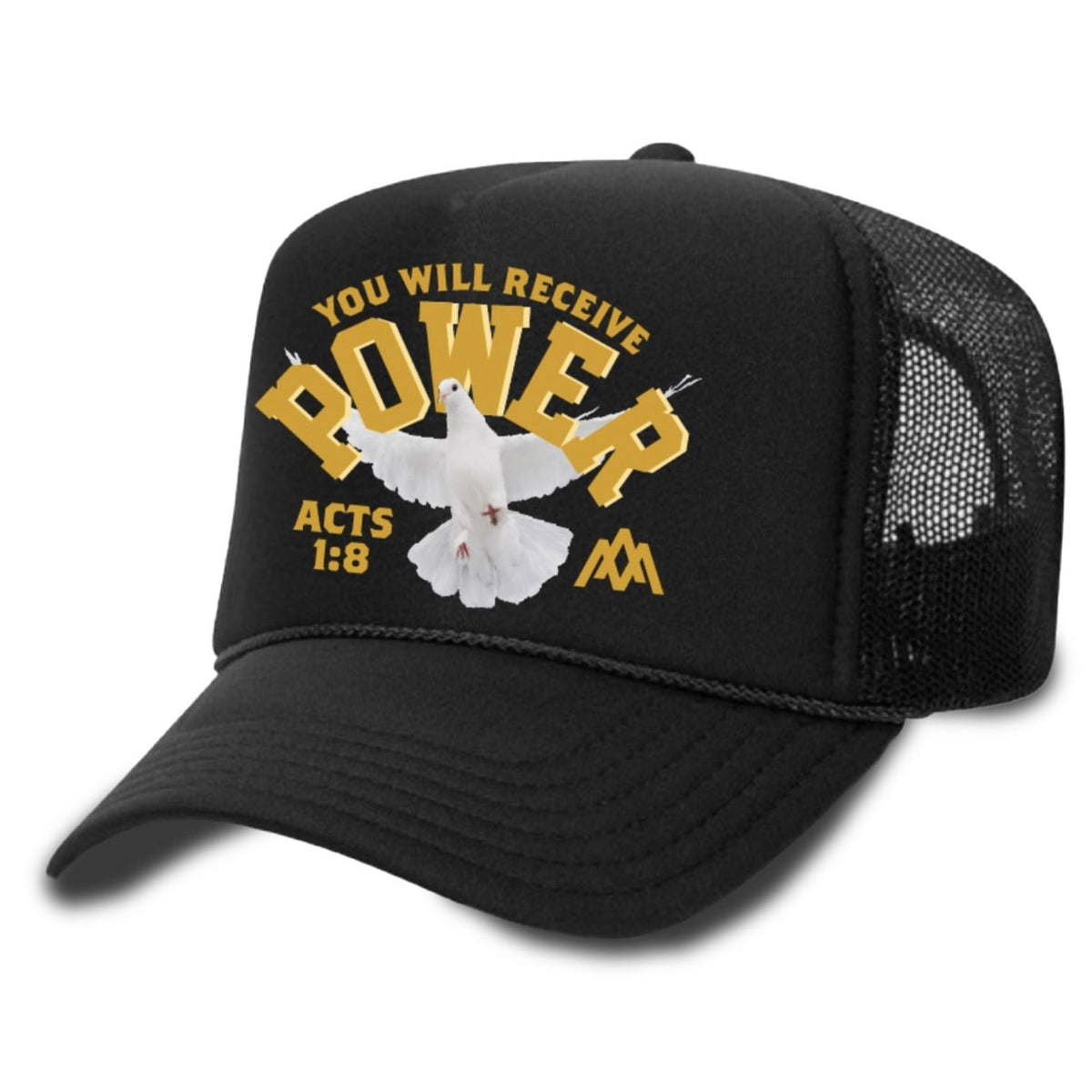 Casquette Trucker POWER - Noir/Butterscotch