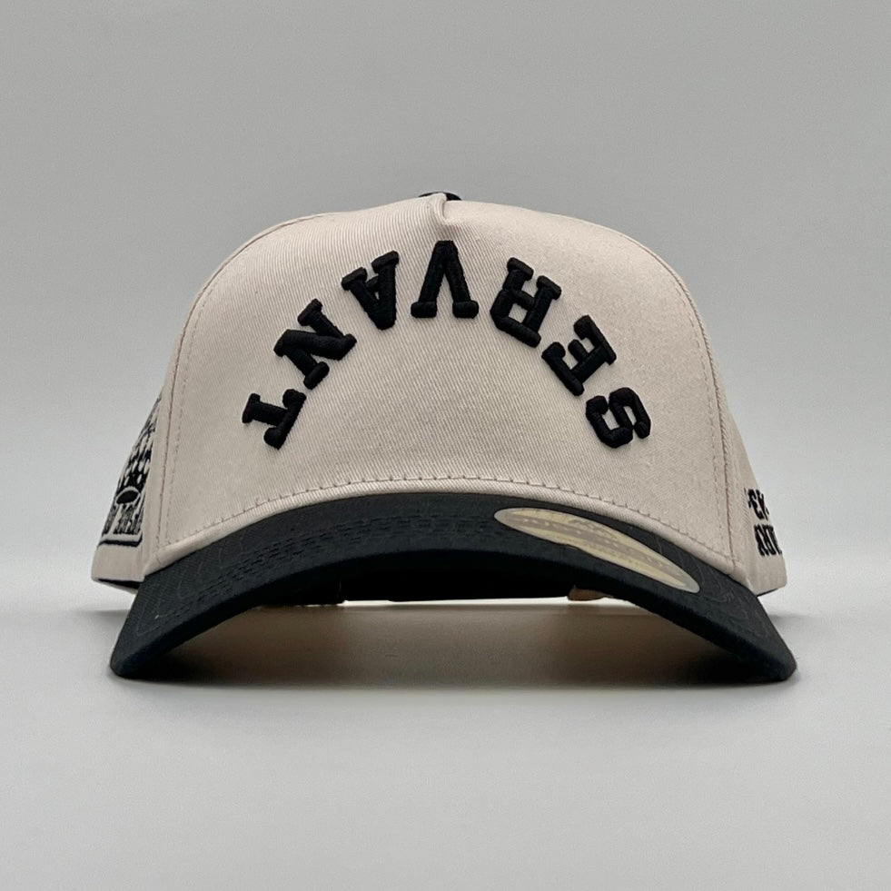 Gorra 'SERVANT' Premium SnapBack - Crema/Negro