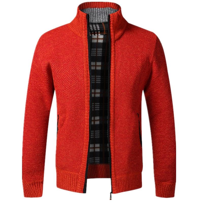Men's Slim-Fit Knit Sweater Jacket