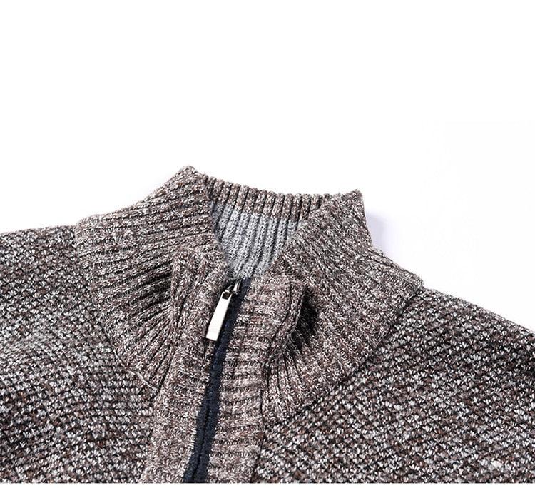 Men's Slim-Fit Knit Sweater Jacket